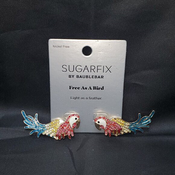 NWT Sugarfix by Baublebar ‘Free as a Bird’ parrot earrings - Picture 2 of 5